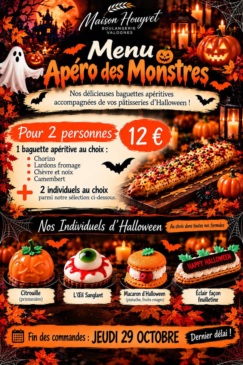 menu apero monstres 2 personnes