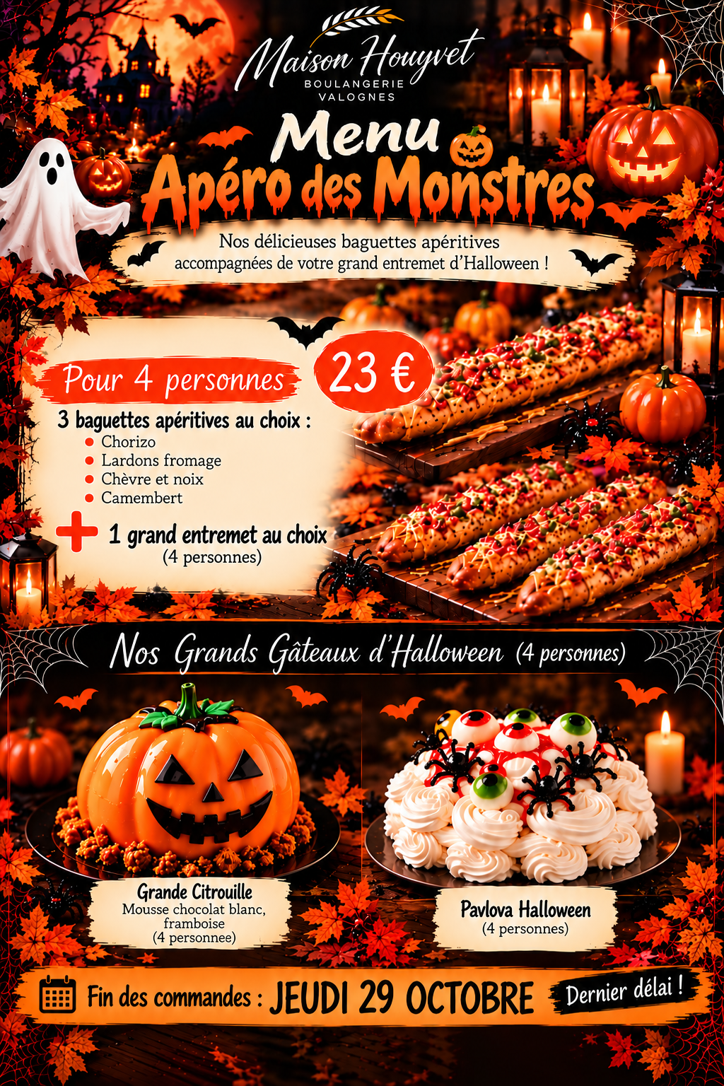 menu apero monstres 4 personnes