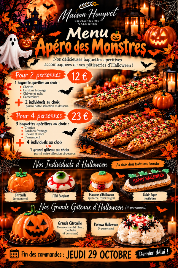 menu apero monstres 2 personnes