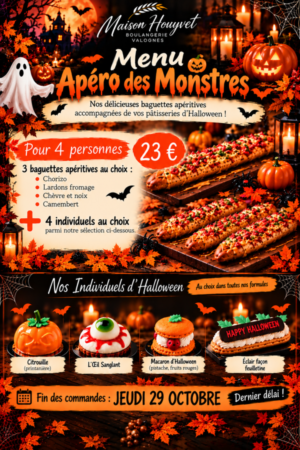 menu apero monstres 4 personnes