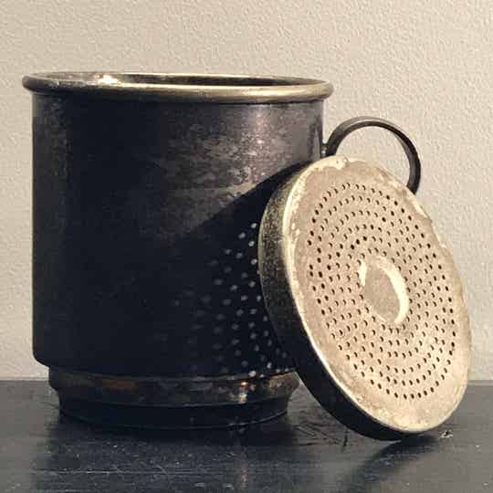 Koffiefilterkopje verzilverd