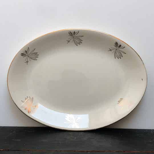 Schaal Ovaal met gouden details