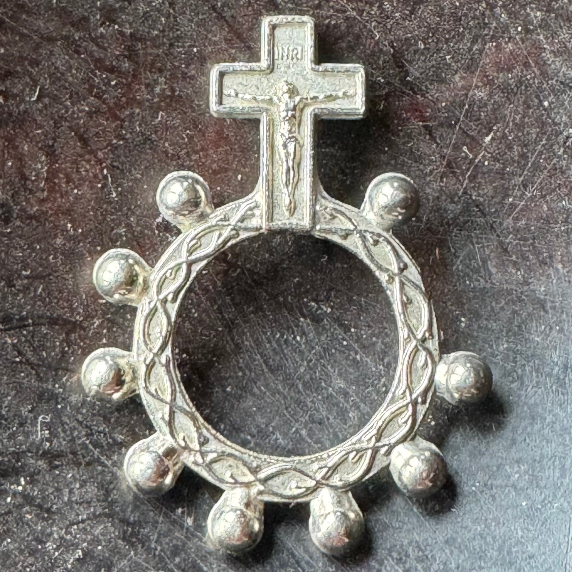 Gebedsring bolletjes zilverkleurig