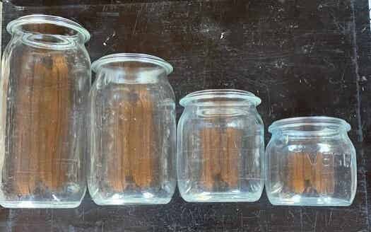 VEGLA voorraadpotten van Glas in 4 verschillende maten