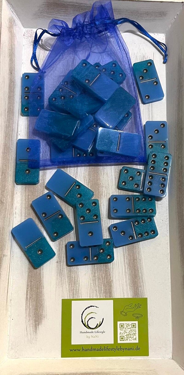 Domino-Steine „Blau“