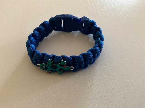 Paracord Armband mit Klickverschluß und Echse