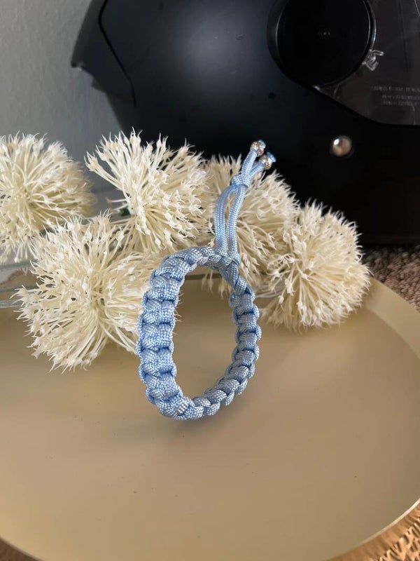 Verstellbarer Paracord hellblau