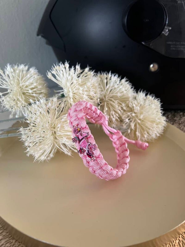 Verstellbarer Paracord rosa mit Echse