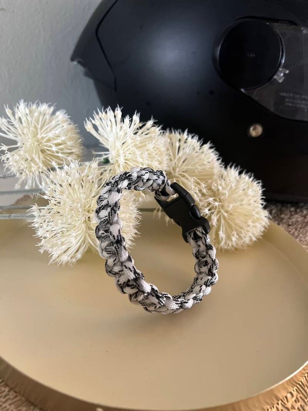 Paracord schwarz/weiß