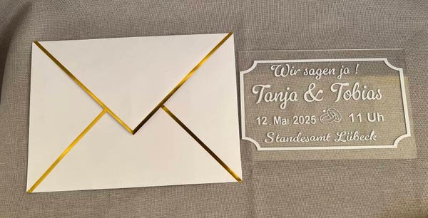 Einladungskarten aus Acryl ab 10 Stück