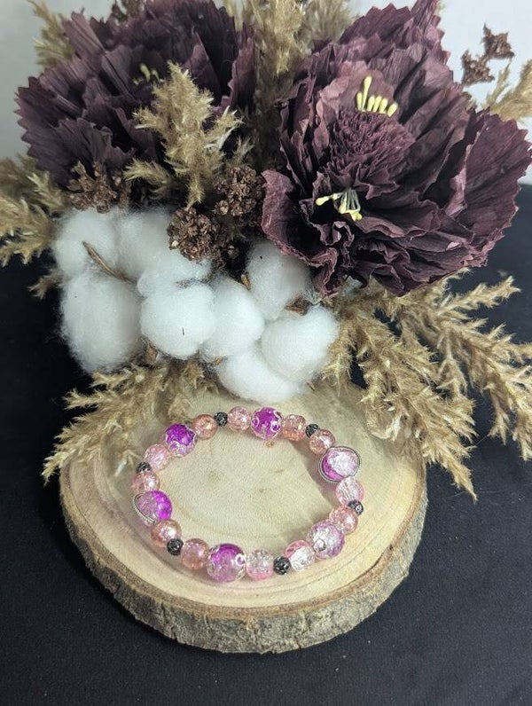 Armband Lila und Rosa