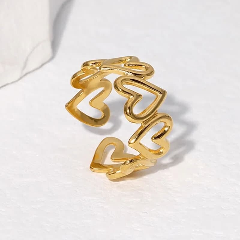 Gold chain ring
