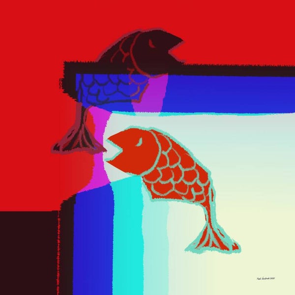 kunst op een tegeltje: Two lost Souls I