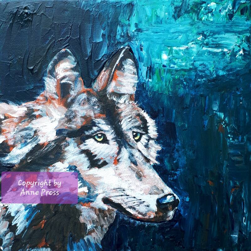 Der gute Wolf - Acrylbild