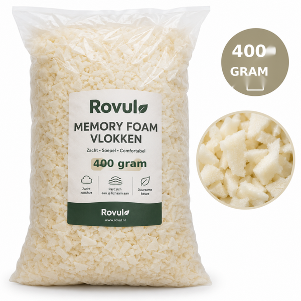400 gram memoryfoam traagschuimvlokken