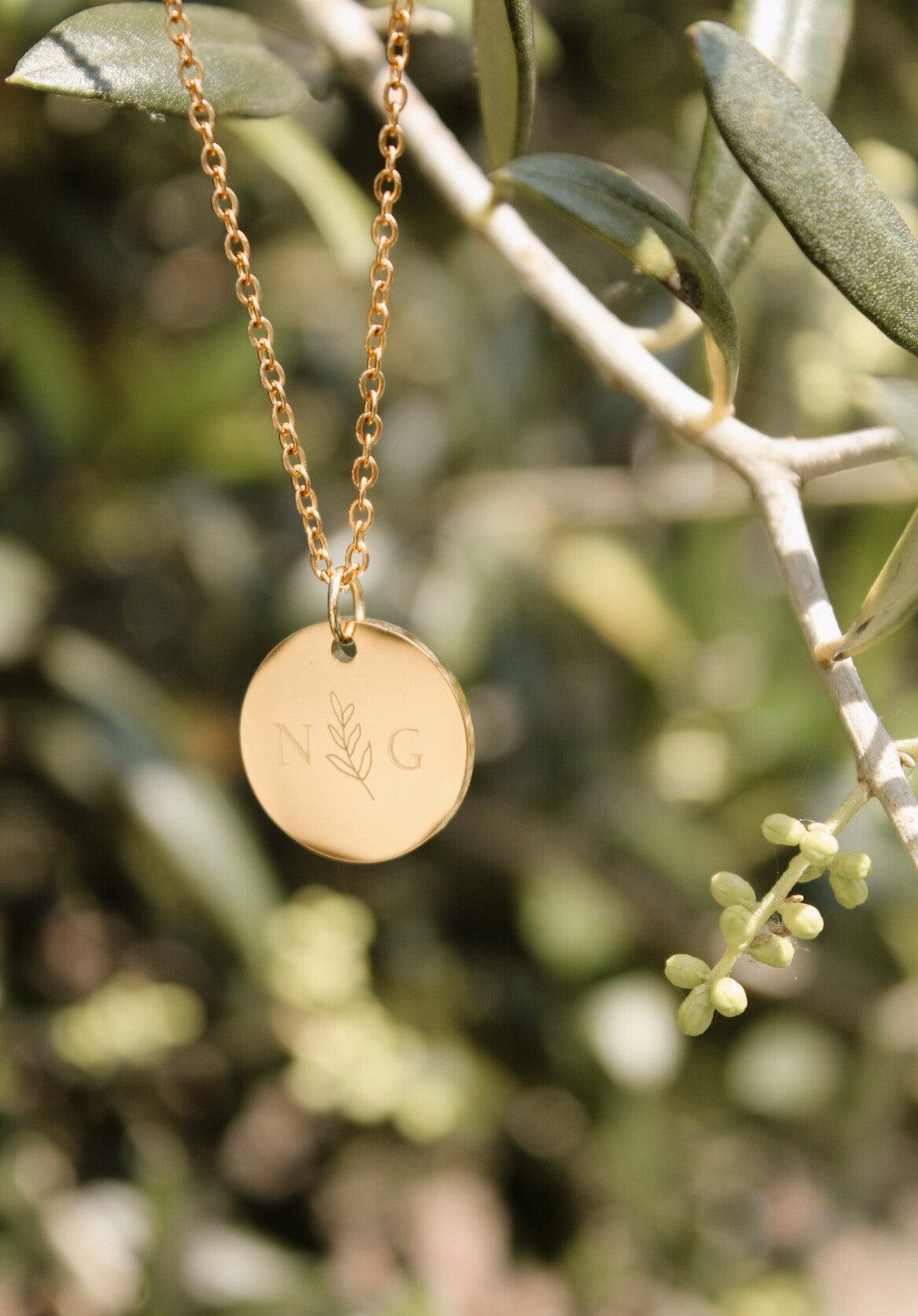 Ketting met initialen | Olijftakje