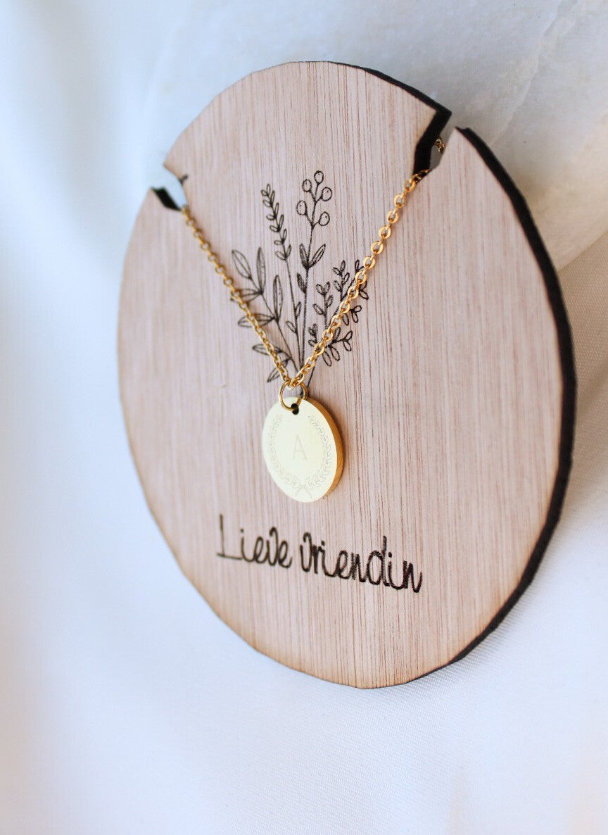 Vriendin | Bordje met gepersonaliseerde sieraad