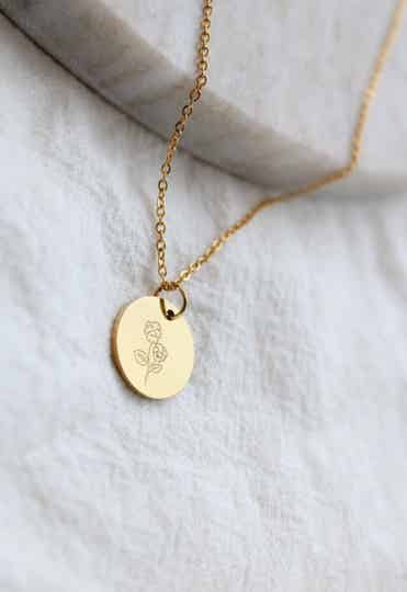 KETTING MET GEBOORTEBLOEM