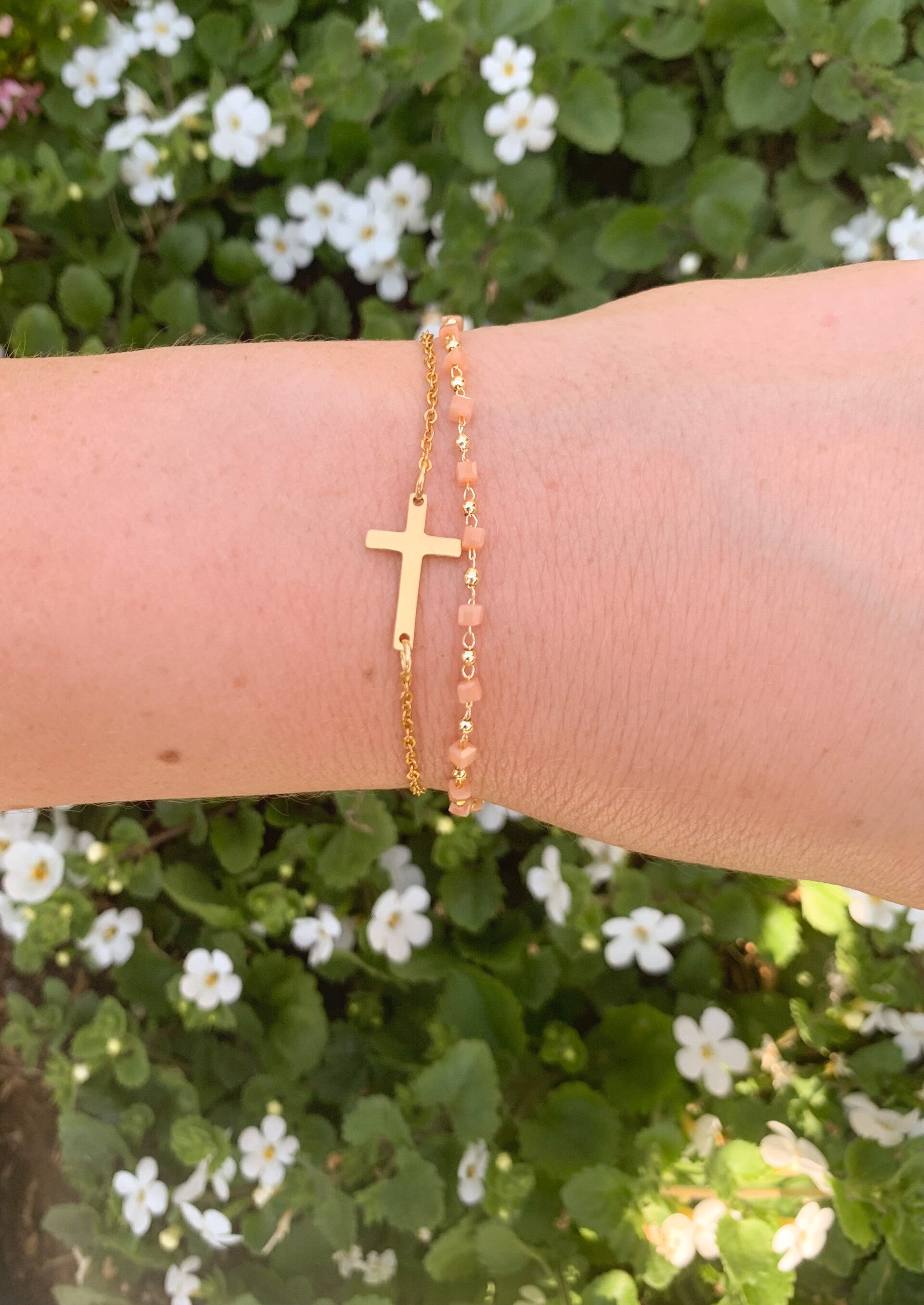 2 in 1 armband met kruisje (Zara)