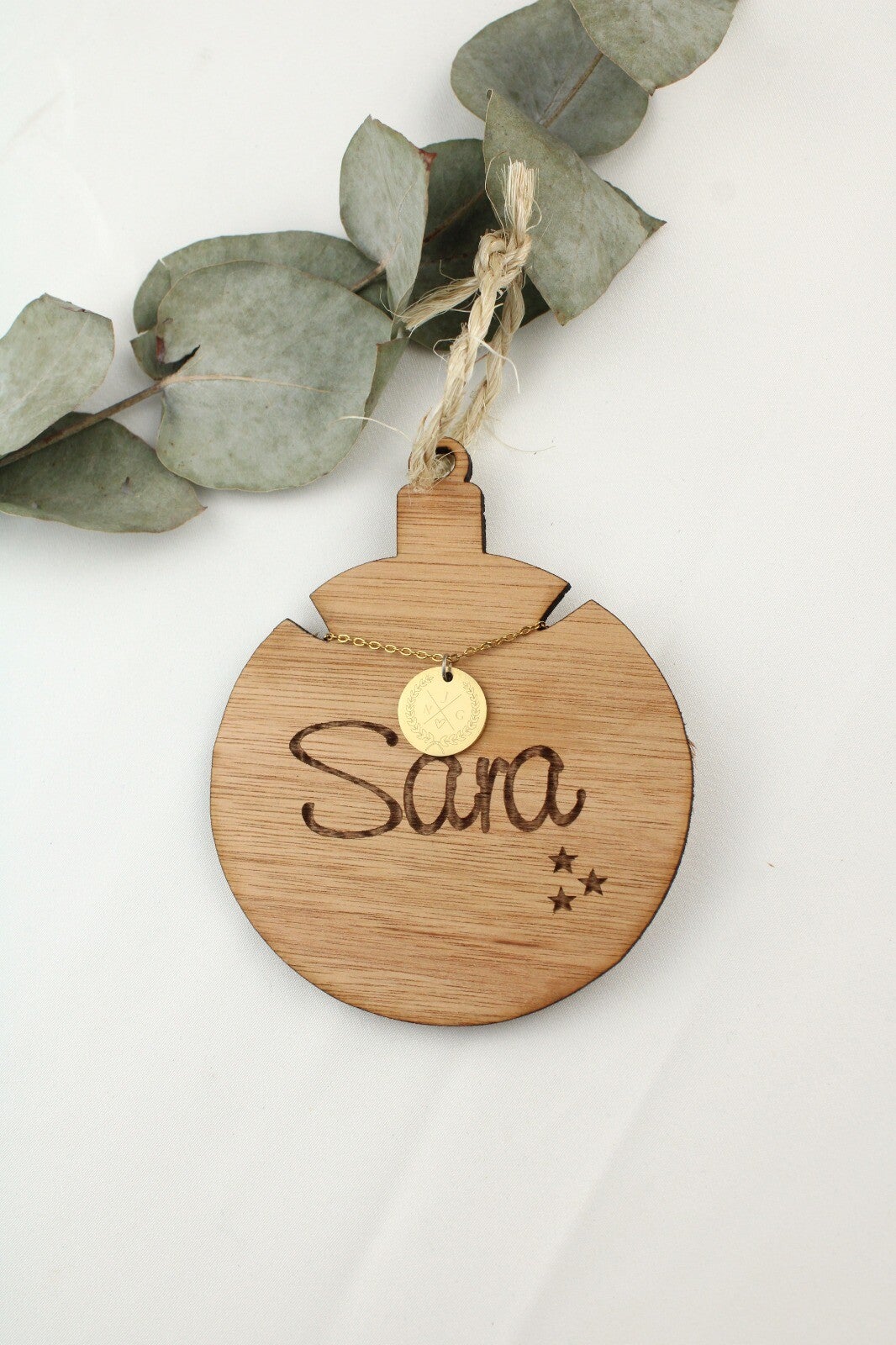 Kerstornament | Sieraad met eigen tekst of symbool