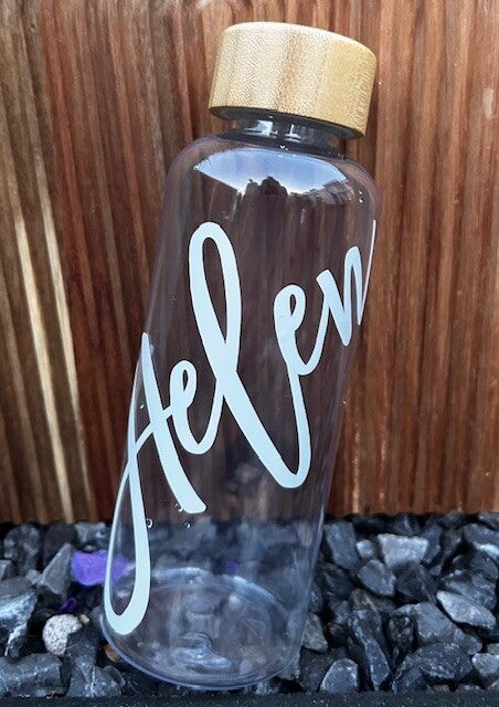 Waterfles met bamboedop