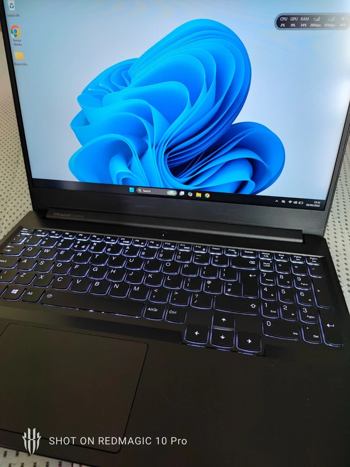 Lenovo IdeaPad Gaming 3 15ACH6 Laptop Ryzen 5600, 16GB RAM, RTX3060, 512GB SSD