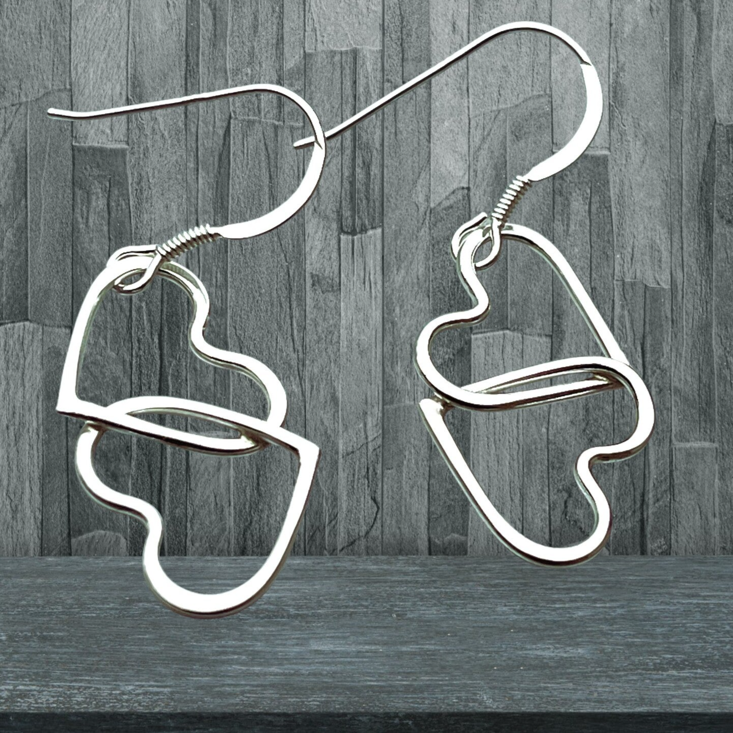 Interlocking Heart Earrings