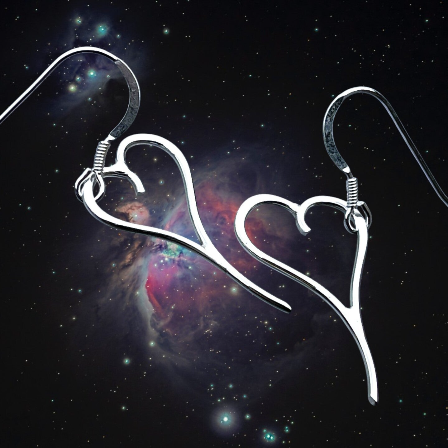 Slender Heart Earrings