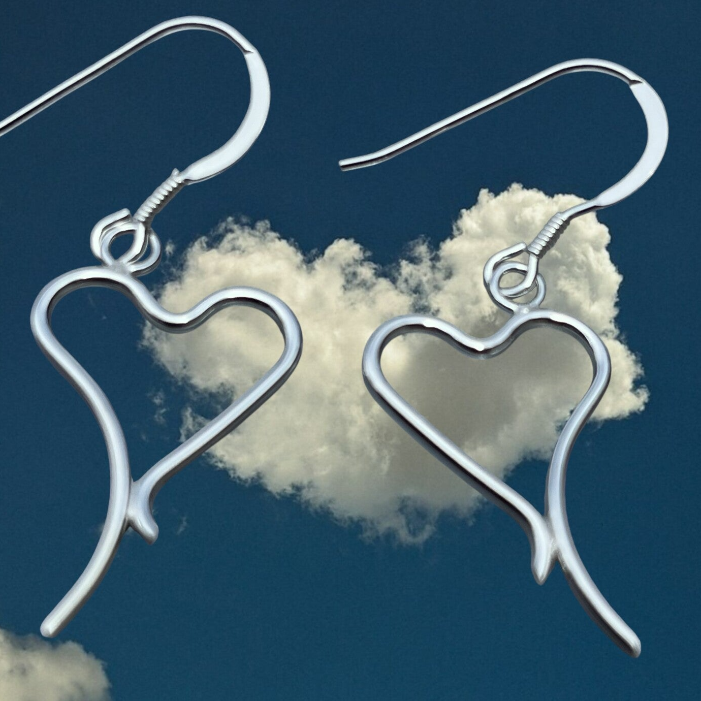 Open Heart Earrings