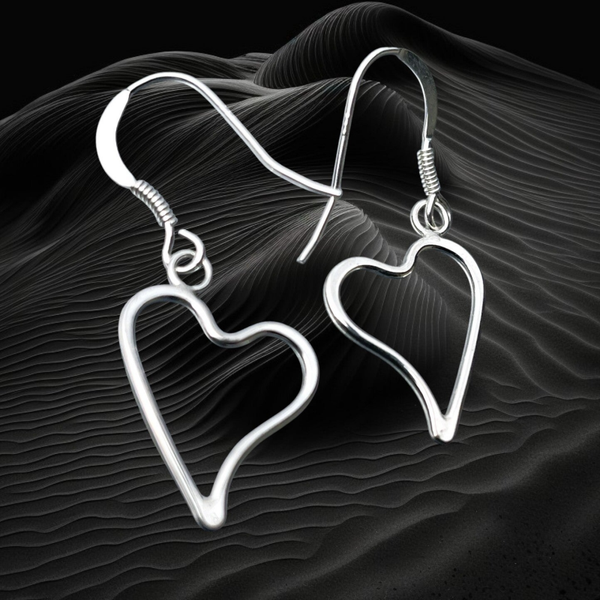 Wave Heart Earrings