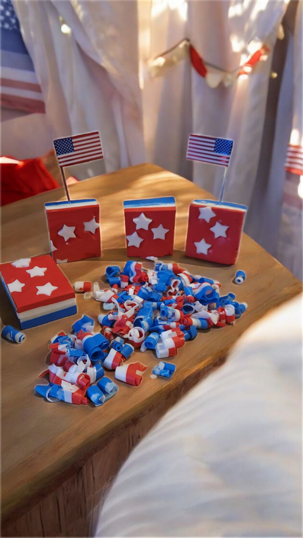 Patriotic Themed M&P Shea Butter Soap