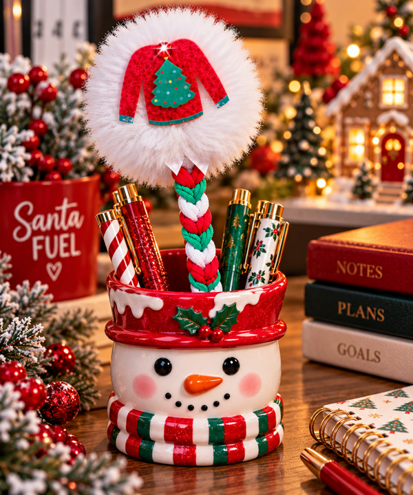 Holiday Sweater Pom Pom Pen