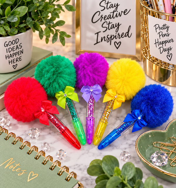 Mini Glitter Puff Pens