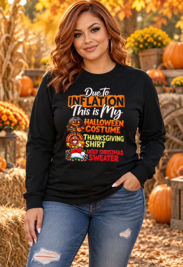 😂 One Shirt, Three Holidays, Zero Budget! 🎃🦃🎄