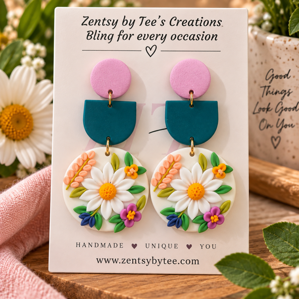🌸 Garden Bloom Statement Earrings