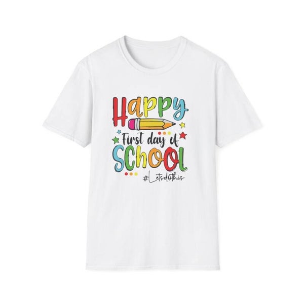Happy First Day of School Unisex Softstyle T-Shirt, Back to School Shirt, [...]