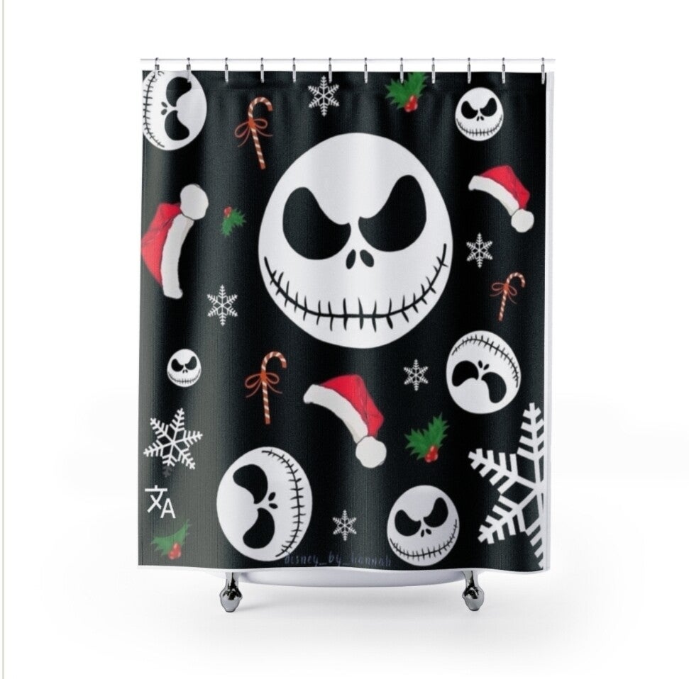 Jack Skellington Christmas Bathroom Shower Curtain