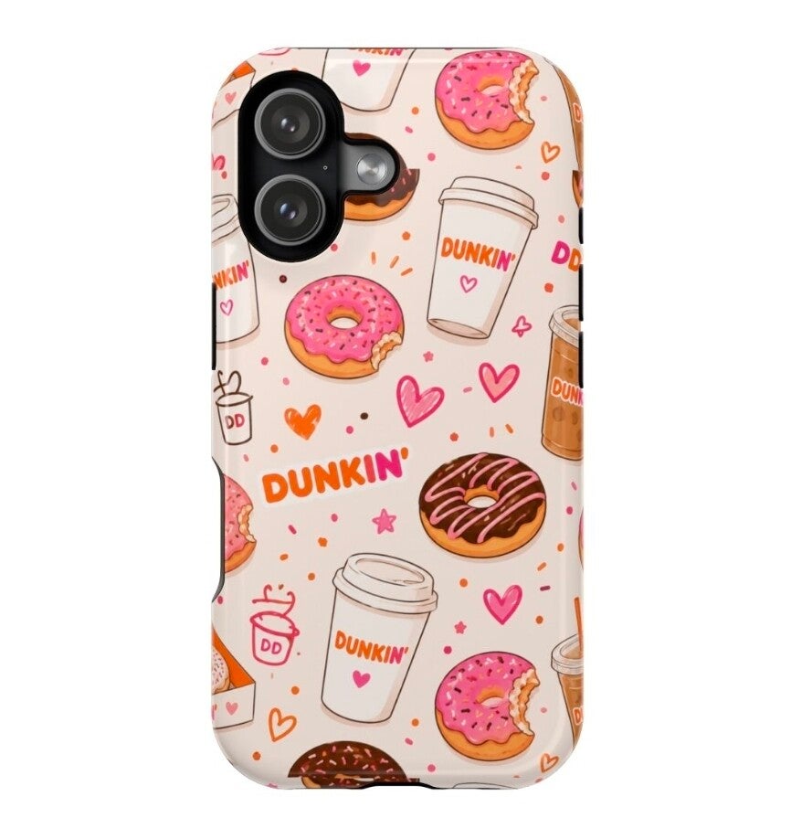 Dunkin Donuts Pattern Phone Case | Magnetic Impact-Resistant Case