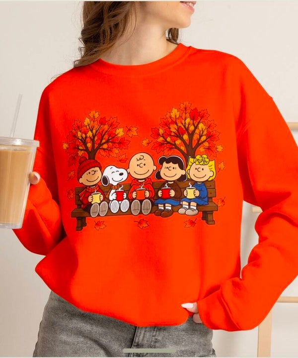 Peanuts Gang on Bench Autumn Sweatshirt