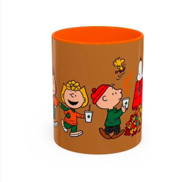 Peanuts Characters Fall Scene Accent Coffee Mug | 11/15oz