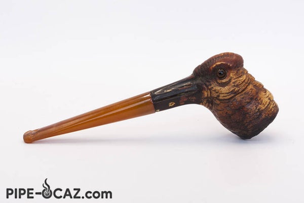 Pipe Bécasse écume de mer « fabrication Parisienne C. C. Paris » avec étui.