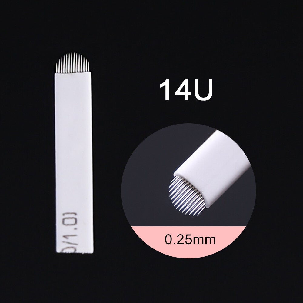 Hoge Kwaliteit Microblading mesjes | voor Wenkbrauw | diameter 0.25mm 14 Naalden