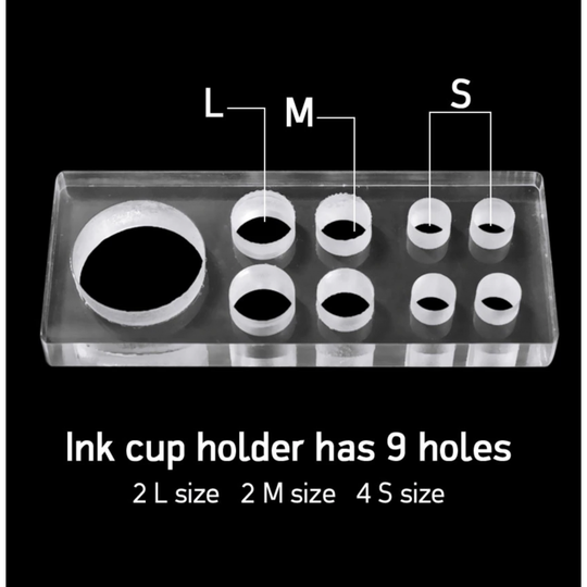 PMU-TATTOO Inkt cup houder | Acryl  | 9 Holes