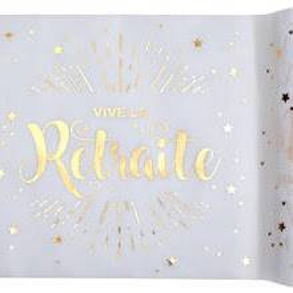 Chemin de table "Vive la retraite"