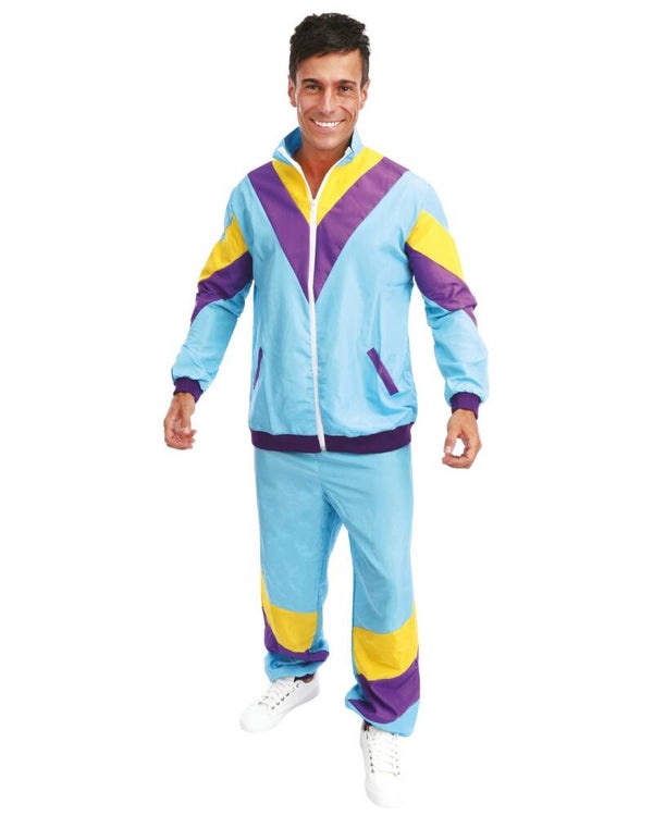 Costume années 80 bleu