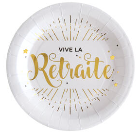 Assiettes "Vive la retraite"