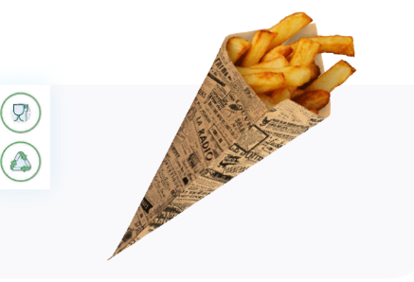 1000 cônes à frites Newspaper