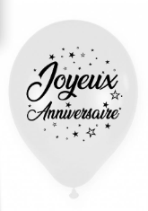 6 ballons Joyeux Anniversaire