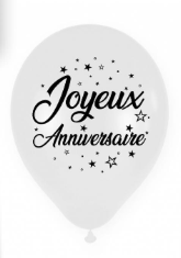 6 ballons Joyeux Anniversaire