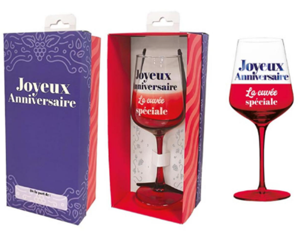 Verre à vin anniversaire